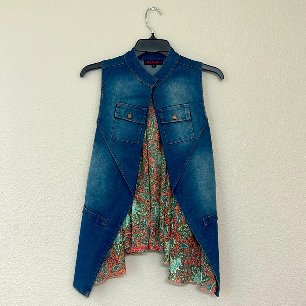 Women denim vest (jean jacket)